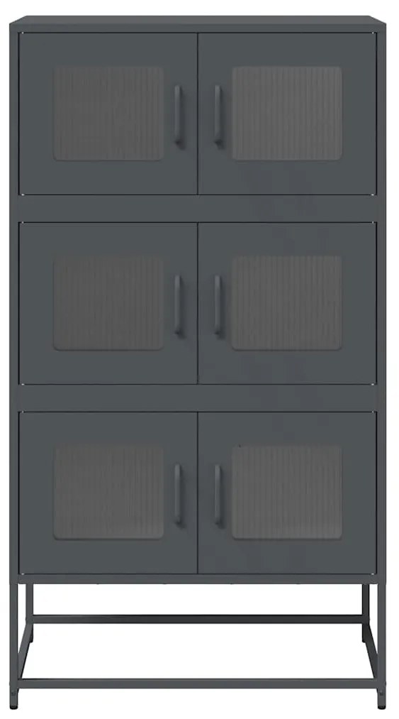 vidaXL Highboard Ανθρακί 68x39x123 cm Χάλυβας