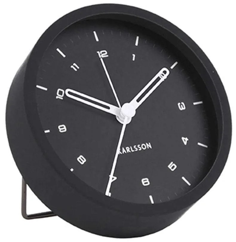 Επιτραπέζιο Ρολόι - Ξυπνητήρι KA5806BK Tingle Steel Black Karlsson Metal