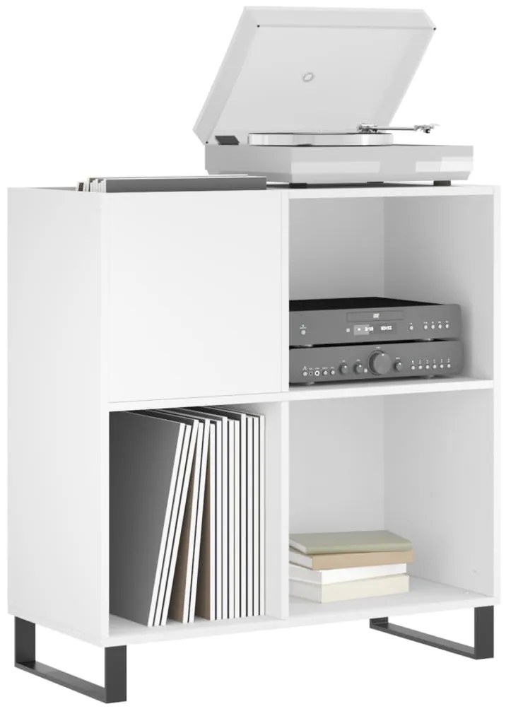 vidaXL Έπιπλο Δίσκων Λευκό 84,5 x 38 x 89 εκ. από Επεξεργασμένο Ξύλο