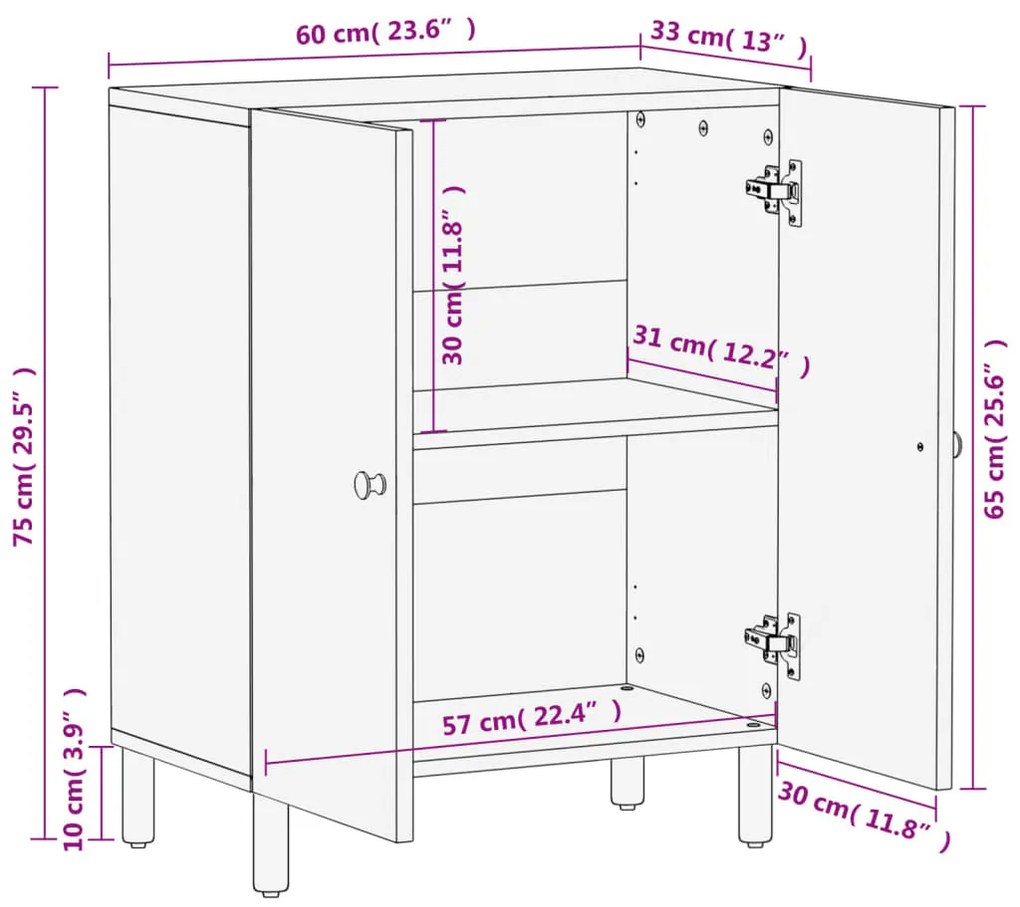 ΒΟΗΘΗΤΙΚΟ ΝΤΟΥΛΑΠΙ ΜΑΥΡΟ 60 X 33 X 75 ΕΚ. ΑΠΟ ΜΑΣΙΦ ΞΥΛΟ ΜΑΝΓΚΟ 356821