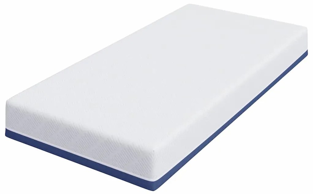 vidaXL Στρώμα Λευκό και Μπλε 120 x 200 cm Pěna