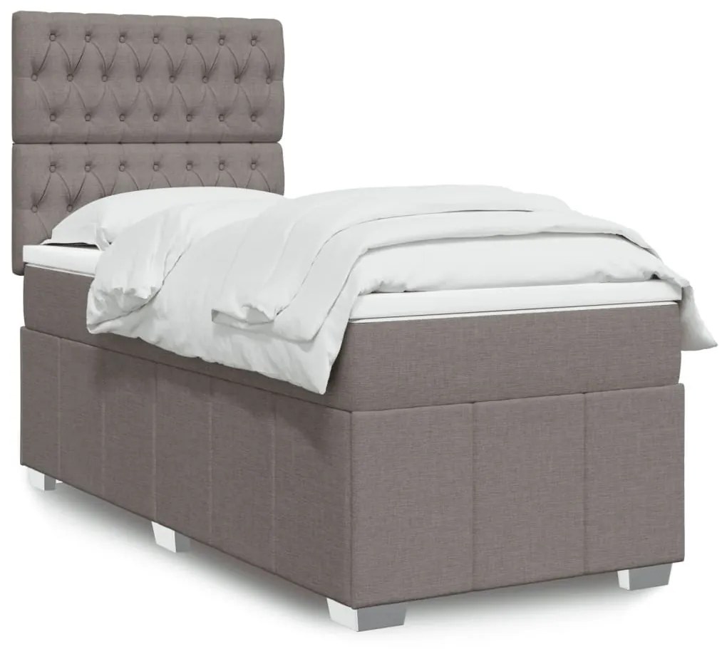 ΚΡΕΒΑΤΙ BOXSPRING ΜΕ ΣΤΡΩΜΑ TAUPE 90X200 ΕΚ. ΥΦΑΣΜΑΤΙΝΟ 3293862