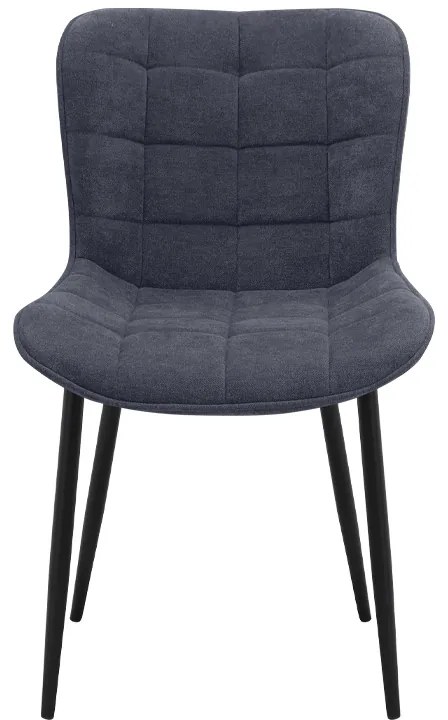 Καρέκλα τραπεζαρίας Chiara Megapap ανθρακί ύφασμα - μεταλλικό μαύρο πόδι 48x58x81εκ.