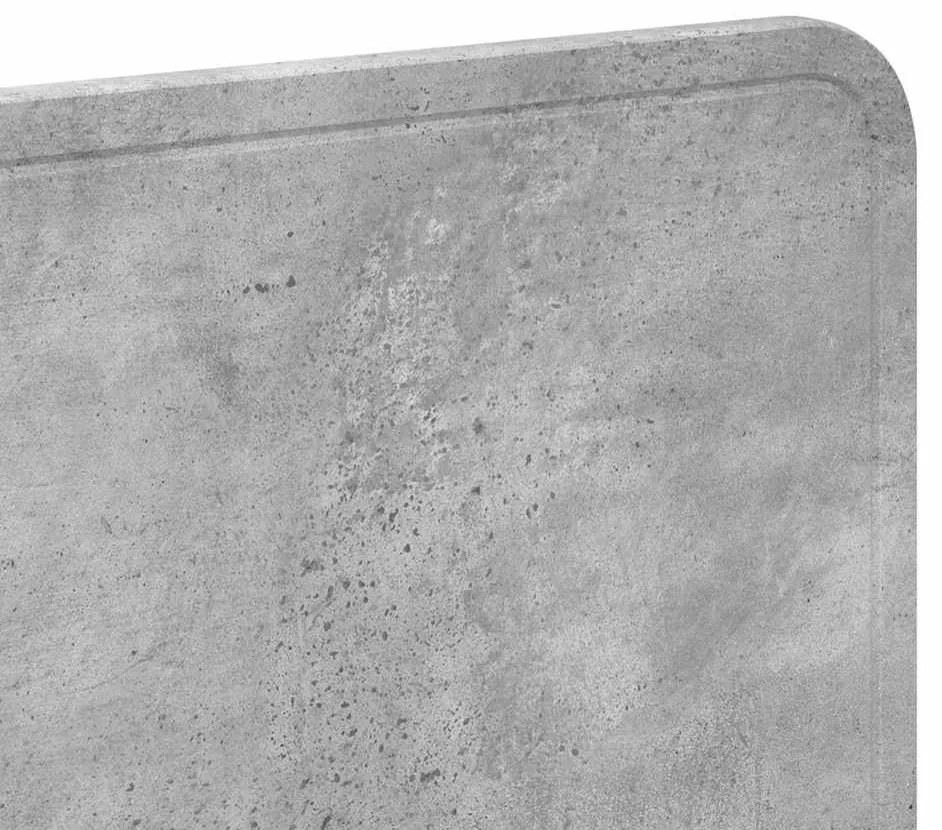 vidaXL Κεφαλάρι με κεφαλάρι Σκυρόδεμα Γκρι 120 cm Επεξεργασμένο ξύλο