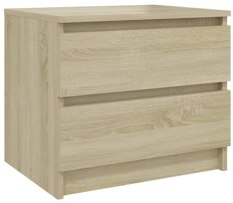 vidaXL Κομοδίνα 2 τεμ. Sonoma Δρυς 50 x 39 x 43,5 εκ. από Επεξ. Ξύλο