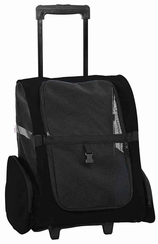 vidaXL Καρότσι Κατοικίδιων 3 σε 1 Μαύρο Ύφασμα Oxford 48x32x57 εκ.