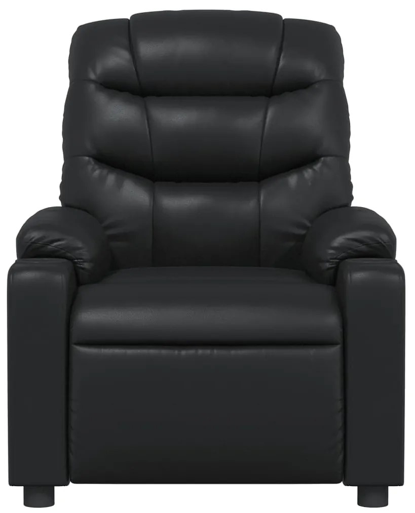 vidaXL Πολυθρόνα Ανακλινόμενη Μαύρη από Συνθετικό Δέρμα