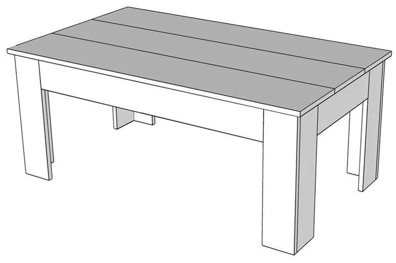 Τραπεζάκι Σαλονιού Marengo Sonoma - Latte - Λευκό 112x65x46 εκ. 112x65x46 εκ.