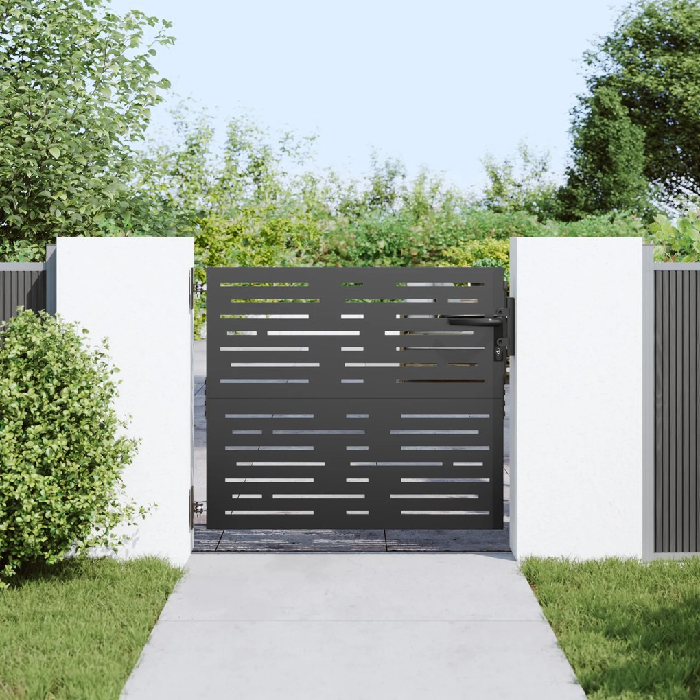 vidaXL Πύλη Κήπου, Πύλη κήπου 85x100 εκ. από χάλυβα Corten με τετράγωνο σχέδιο