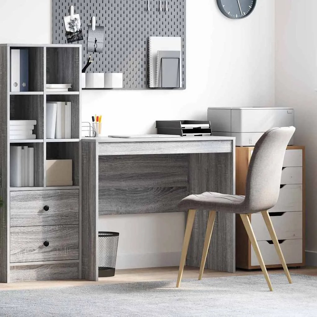 vidaXL Γραφείο Γκρι sonoma 90 x 50 x 76 εκ. Επεξεργασμένο ξύλο