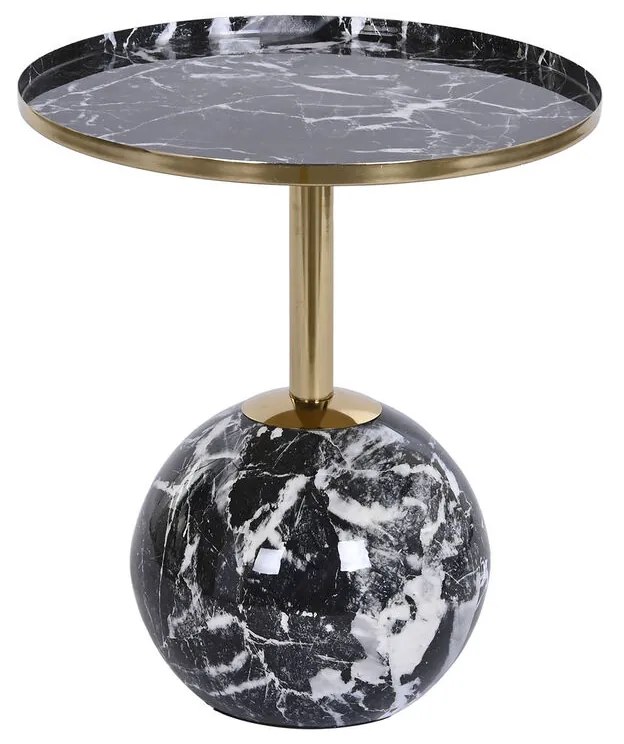 Βοηθητικό Τραπέζι DKD Home Decor 41 x 41 x 47 cm Μαύρο Χρυσό Σίδερο