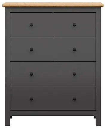 Σιφονιέρα Boston CG104, Artisan δρυς, Γραφίτης, Με συρτάρια, Αριθμός συρταριών: 4, 120x101x44cm, 61 kg | Epipla1.gr