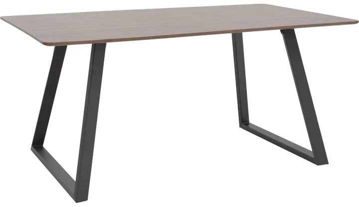 Τραπέζι Winor pakoworld καρυδί mdf-πόδι μαύρο μεταλλικό 160x90x75εκ