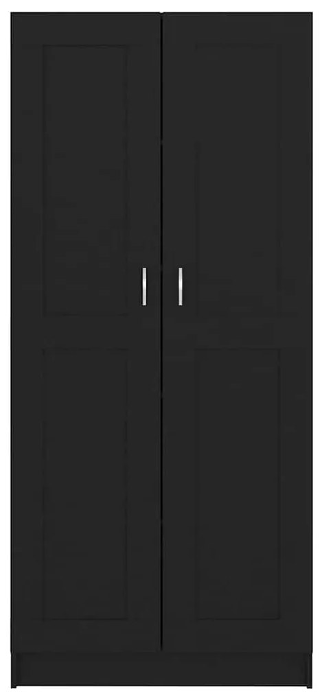 vidaXL Βιβλιοθήκη Μαύρη 82,5 x 30,5 x 185,5 εκ. Επεξ. Ξύλο