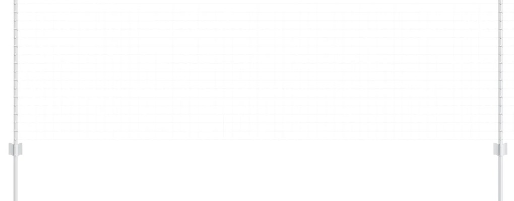 vidaXL Πό posts φράχτη 44 pcs Ασημί 100 x 1 μ Γαλβανισμένος χάλυβας