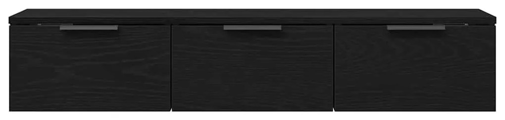 vidaXL Ντουλάπα Τοίχου Μαύρη Οξυά 102 x 30 x 20 εκ. Επεξεργασμένο ξύλο
