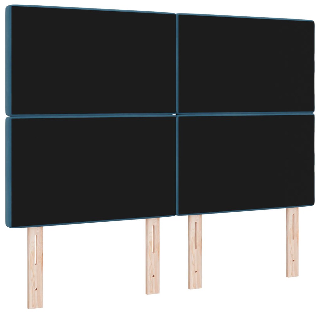 vidaXL Βελούδινο Κεφαλάρι Argyle Σκούρο Μπλε 160 cm Βελούδο