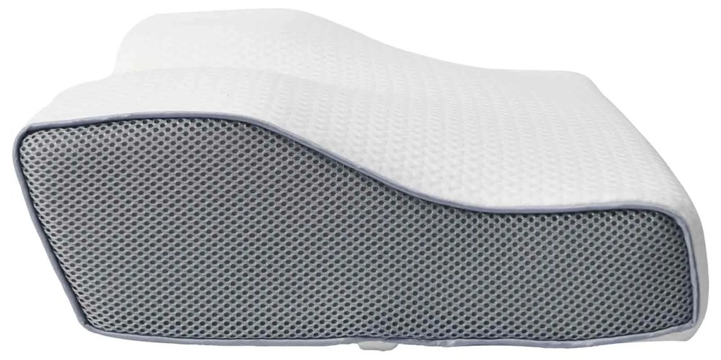 vidaXL Μαξιλάρι με μαξιλάρι Λευκό 60 x 34 x 11 εκ. Πολυεστέρας