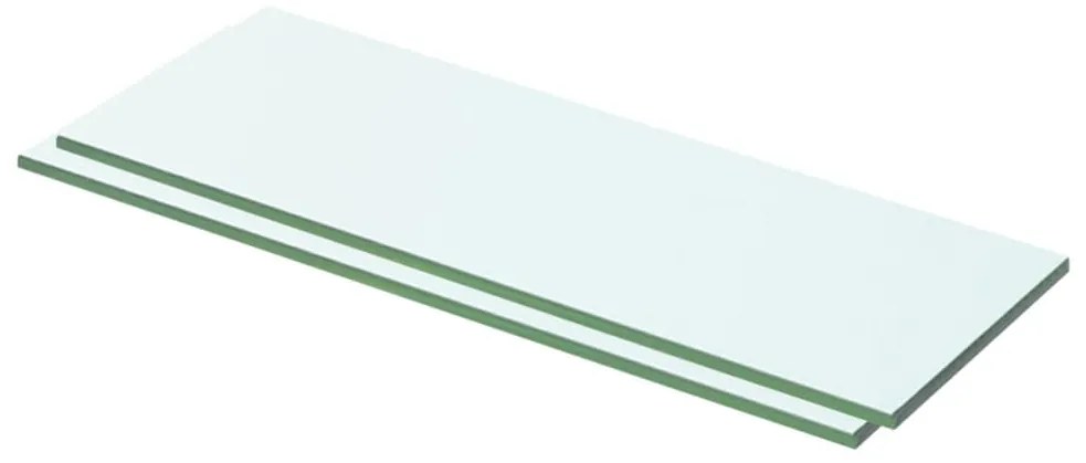 vidaXL Ράφια Πάνελ 2 τεμ. Διάφανα 50 x 12 εκ. Γυάλινα