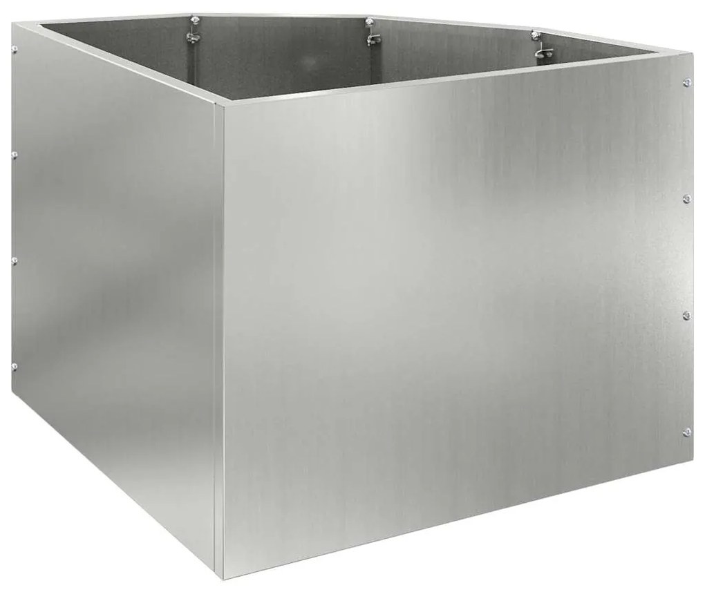 vidaXL Γωνιακό Ροδόδεντρο Ασημί 45 x 45 x 35 cm Γαλβανισμένος χάλυβας