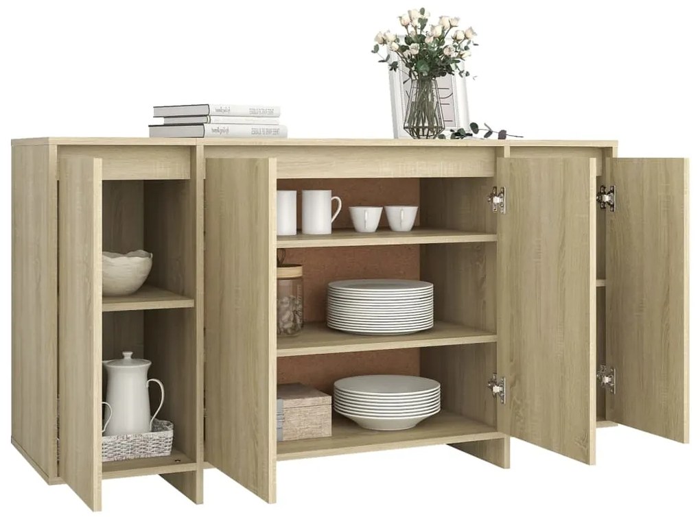 vidaXL Ντουλάπι Sonoma Δρυς 135x41x75 εκ. Επεξεργασμένο Ξύλο