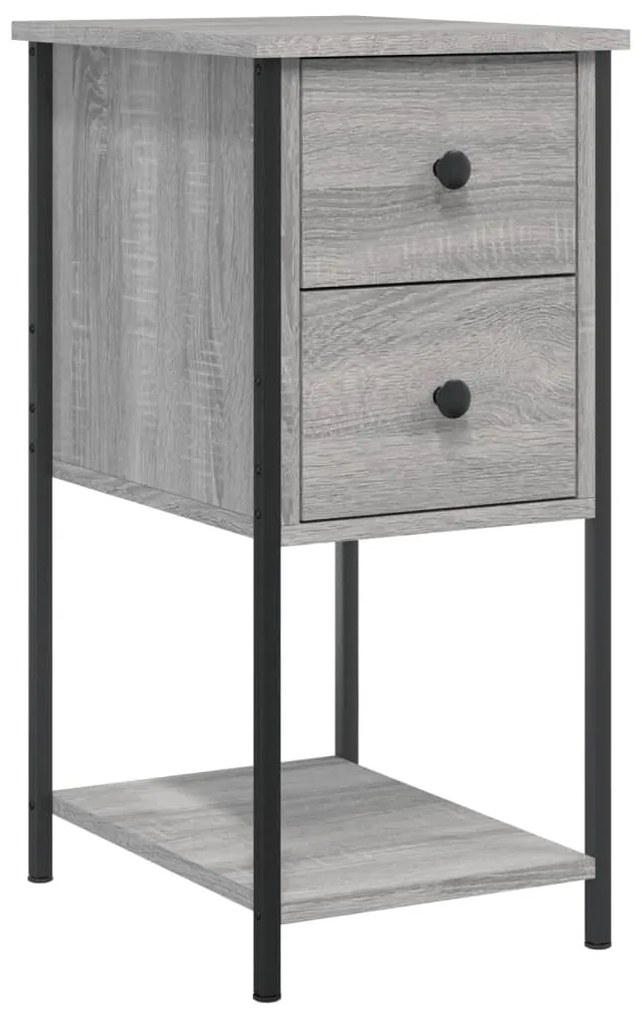 vidaXL Κομοδίνο Γκρι Sonoma 32 x 42 x 70 εκ. από Επεξεργασμένο Ξύλο