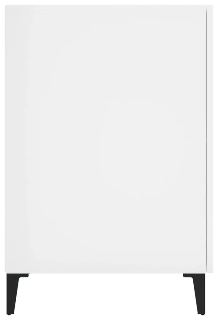 vidaXL Γραφείο Γυαλιστερό Λευκό 140x50x75 εκ. Επεξεργασμένο Ξύλο