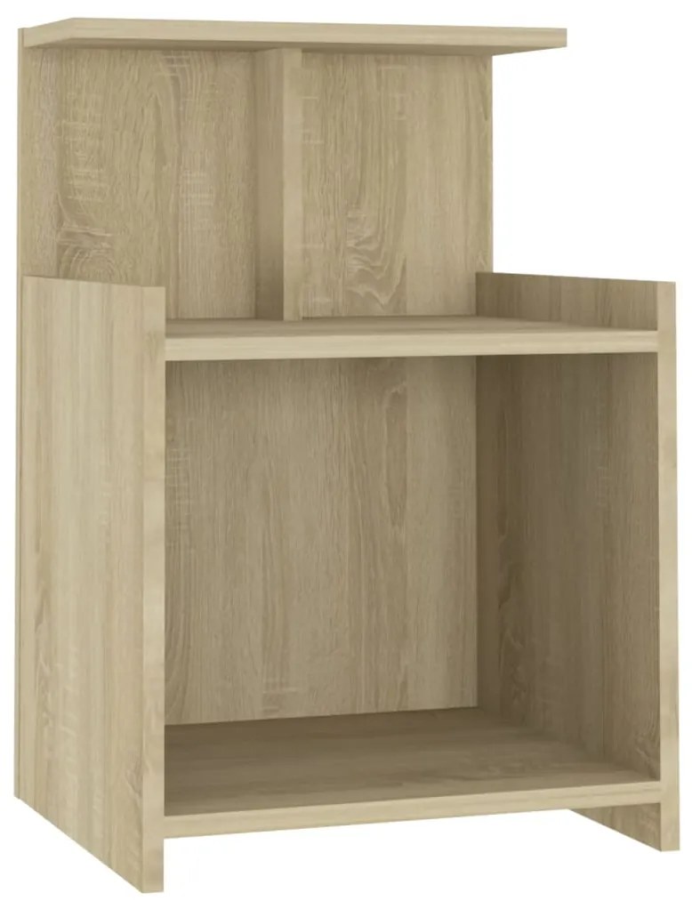 vidaXL Κομοδίνα 2 τεμ. Sonoma Δρυς 40 x 35 x 60 εκ. από Επεξ. Ξύλο