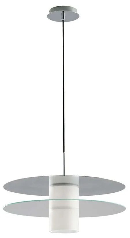 Φωτιστικό Οροφής I-Record-S50 CR Chrome Luce Ambiente Design Metal, Glass