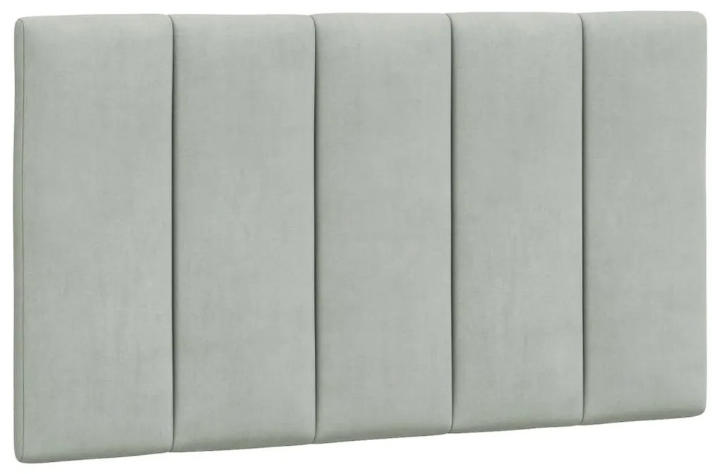 vidaXL Μαξιλάρι για Κεφαλάρι Hanko Ανοιχτό Γκρι 90 εκ. Βελούδο