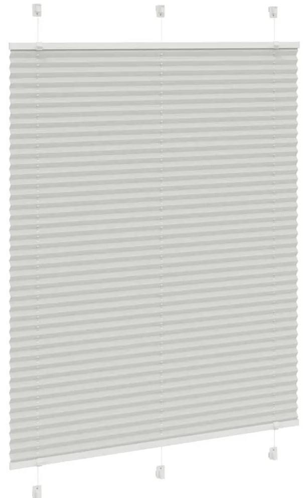 vidaXL Πλισέ περσίδα ανοιχτό γκρι 105x150 cm Πλάτος υφάσματος 104,4 cm