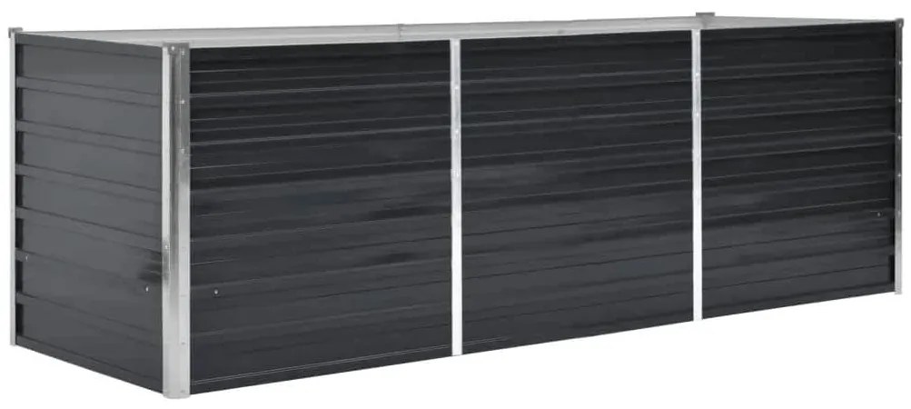 vidaXL Ζαρντινιέρα Υπερυψωμένη Ανθρακί 240x80x77 εκ. Γαλβαν. Χάλυβας