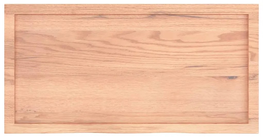 vidaXL Επιφ Τραπεζιού Αν Καφέ 100x50x(2-4)εκ. Επεξ. Μασίφ Ξύλο Δρυός