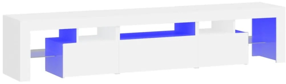 vidaXL Έπιπλο Τηλεόρασης με LED Λευκό 200 x 36,5 x 40 εκ.