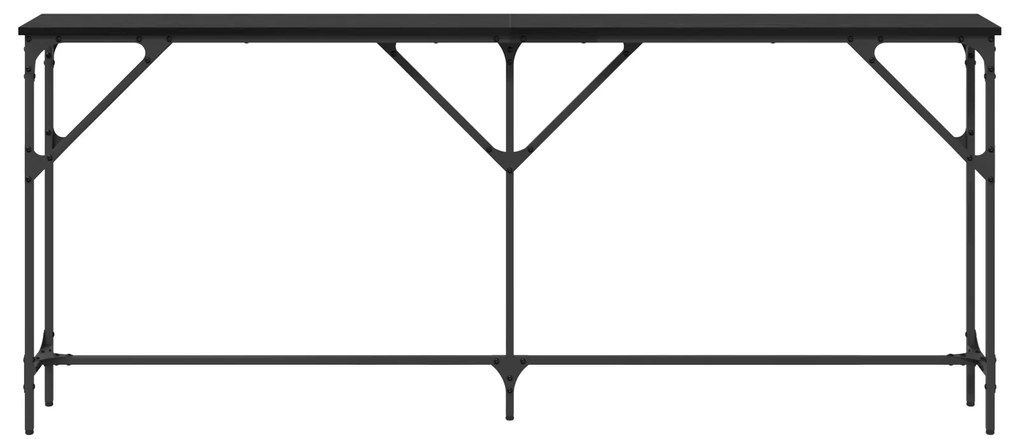 vidaXL Τραπέζι Κονσόλας Μαύρης Δρυός 180x23x75 εκ. Κατασκευασμένο Ξύλο