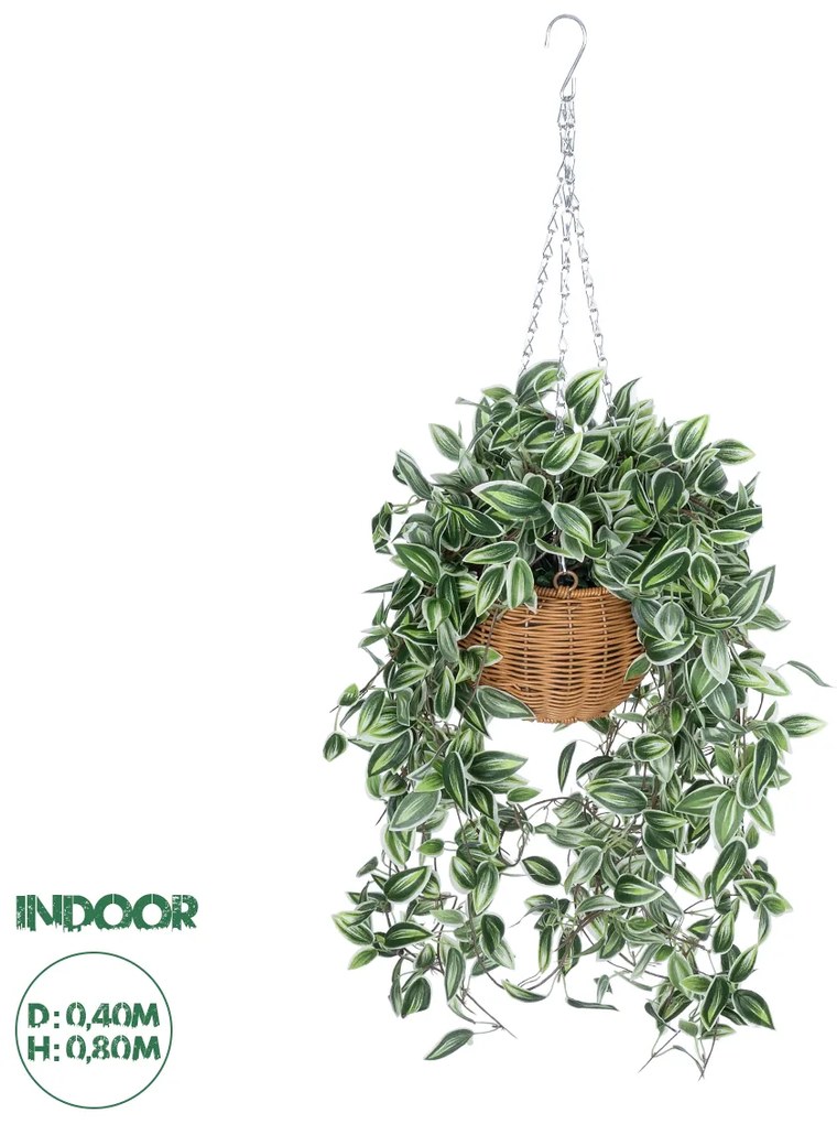 20627 GloboStar®  Artificial Garden GOLDEN BELL WILLOW HANGING PLANT 20627 Τεχνητό Κρεμαστό Διακοσμητικό Φυτό Ιτίας  Y80cm