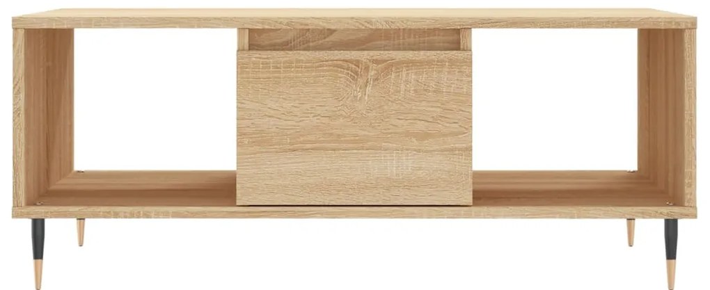 vidaXL Τραπεζάκι Σαλονιού Sonoma Δρυς 90x50x36,5 εκ. Επεξεργασμ. Ξύλο