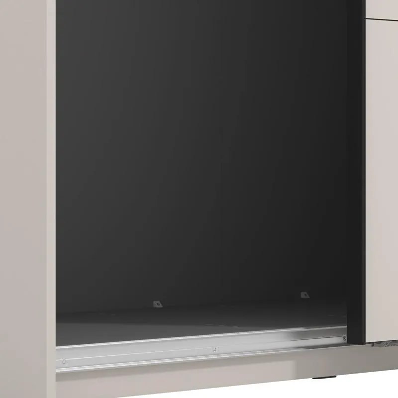 Ντουλάπα Συρόμενη VEYMONT 245 OG με Καθρέπτη Cashmere 245x61x218εκ. 245x61x218 εκ.