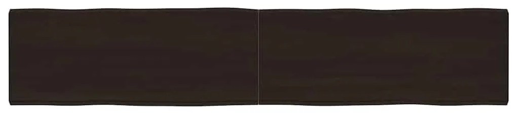 vidaXL Επιφ Τραπεζιού Αν Καφέ 200x40x(2-6)εκ.Ακατέργ. Μασίφ Ξύλο Δρυός