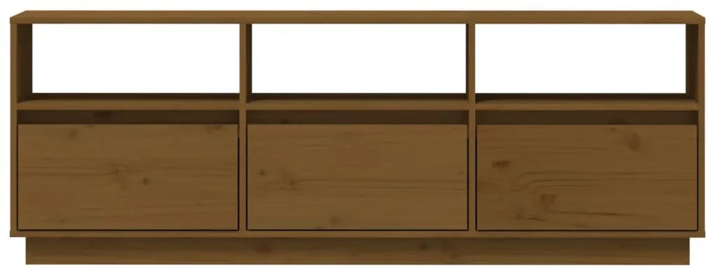 vidaXL Έπιπλο Τηλεόρασης Καφέ Μελί 140x37x50 εκ. από Μασίφ Ξύλο Πεύκου