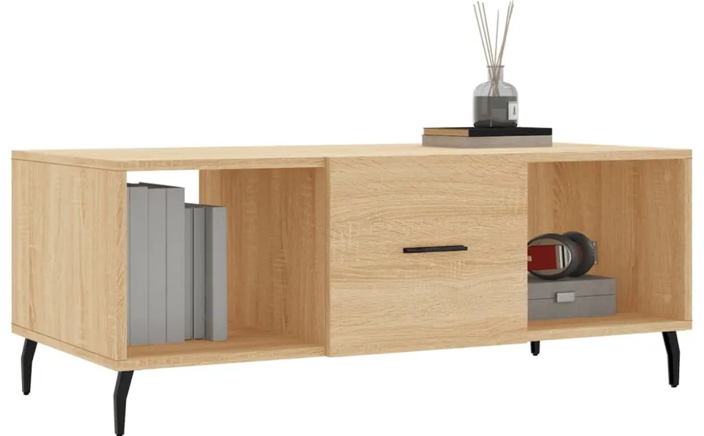 vidaXL Τραπεζάκι Σαλονιού Sonoma Δρυς 102x50x40 εκ. από Επεξεργ. Ξύλο