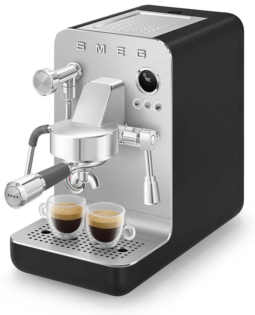 Καφετιέρα Εσπρέσο με Βραχίονα Smeg EMC02BLMEU Μαύρο 1350 W 15 bar 1 L