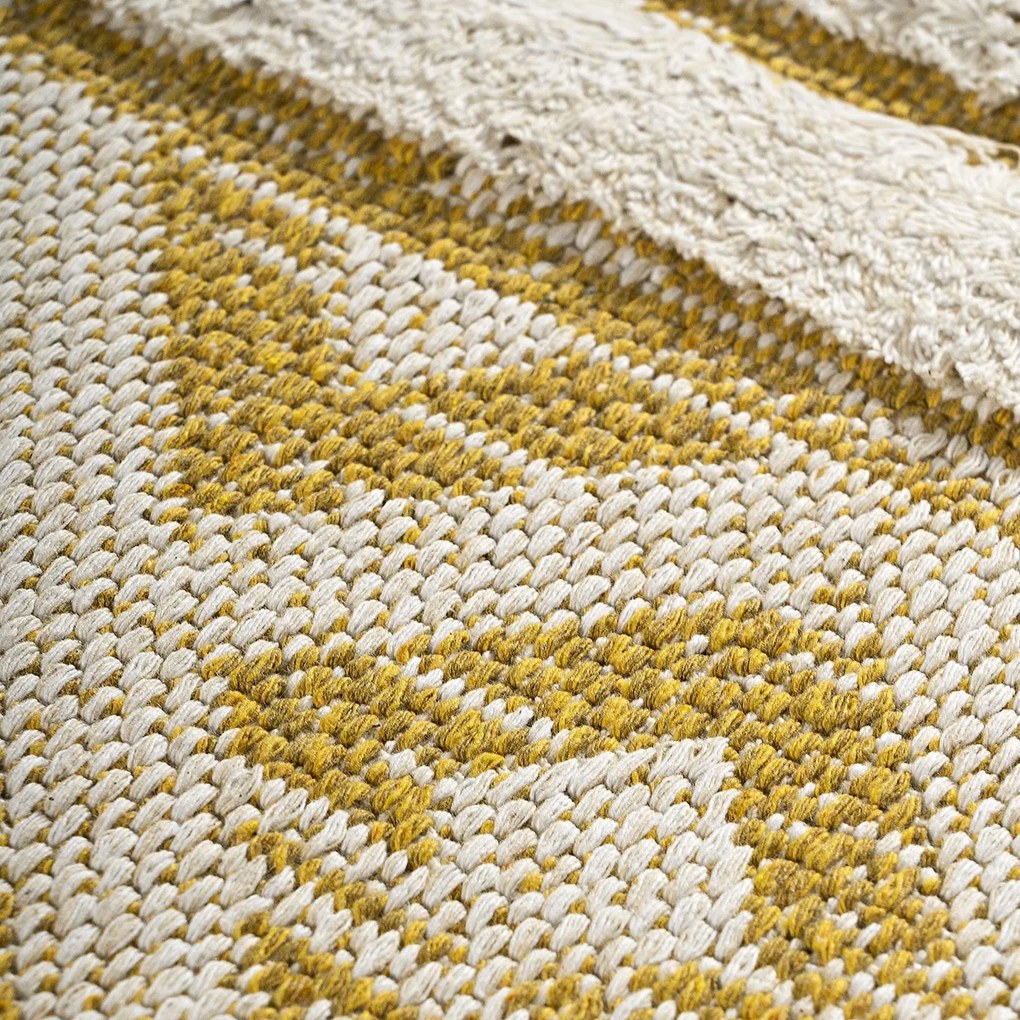 Χαλί βαμβακερό Morocotton 9236 150x220 Κίτρινο       Beauty Home