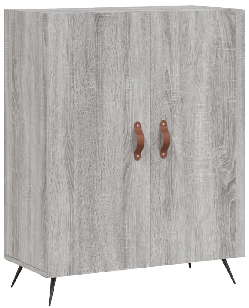 vidaXL Ντουλάπι Γκρι Sonoma 69,5 x 34 x 180 εκ. Επεξεργασμένο Ξύλο