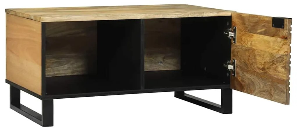 vidaXL Τραπεζάκι σαλονιού Καφέ και Μαύρο 80 x 50 x 40 cm