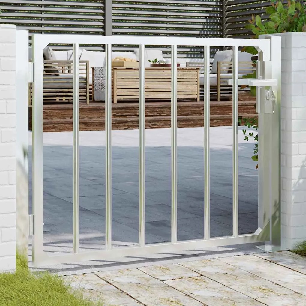 vidaXL Πόρτα Περίφραξης Κήπου 100 x 75 εκ. από Ανοξείδωτο Ατσάλι