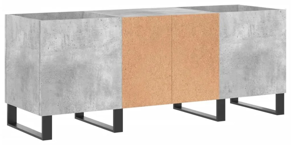 vidaXL Δισκοθήκη Γκρι Σκυροδέματος 121x38x48 εκ. Επεξεργασμένο Ξύλο