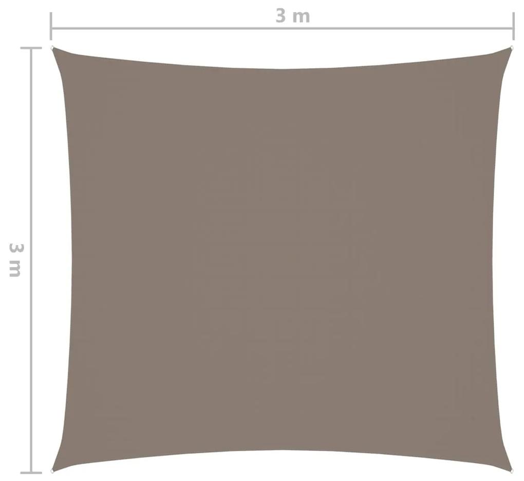 vidaXL Πανί Σκίασης Τετράγωνο Taupe 3 x 3 μ. από Ύφασμα Oxford