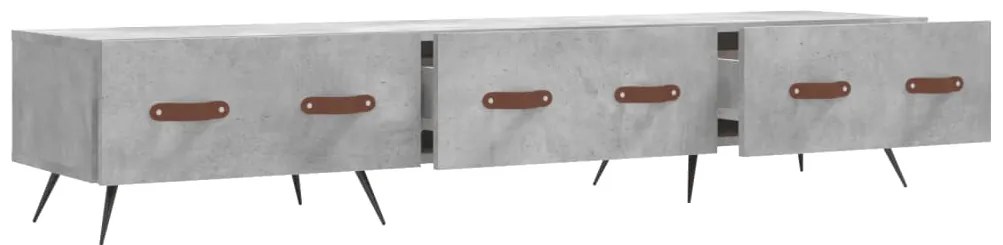 vidaXL Έπιπλο Τηλεόρασης Γκρι Σκυροδέματος 150x36x30 εκ. Επεξ. Ξύλο
