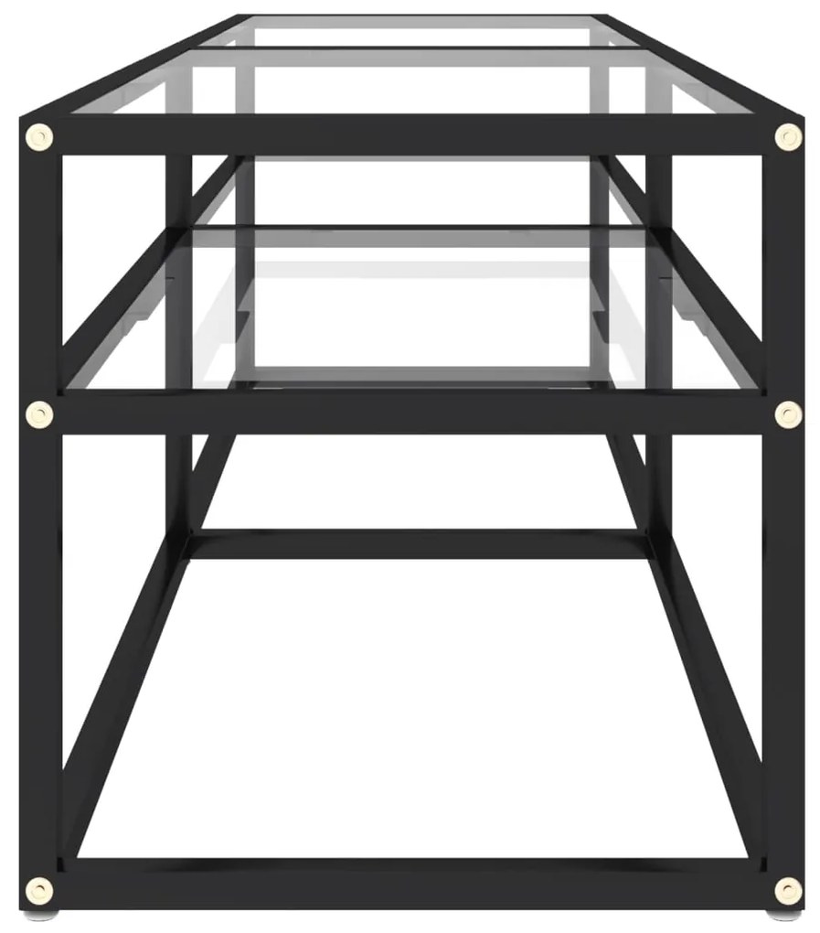vidaXL Έπιπλο Τηλεόρασης Διαφανές 140x40x40,5εκ. από Γυαλί Ασφαλείας